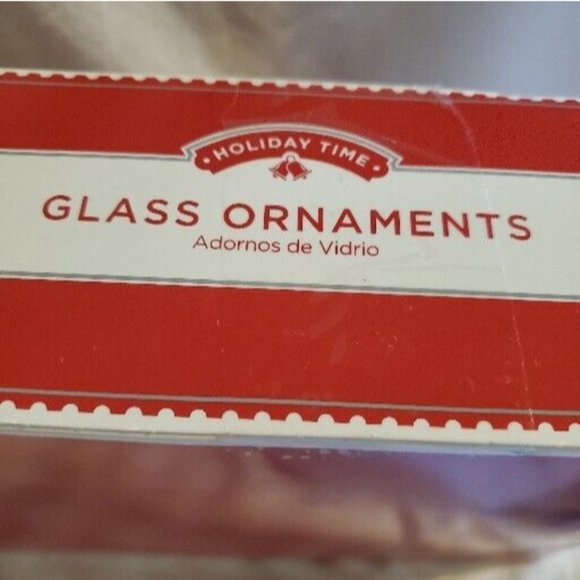 Vintage Red Glitter Glass Christmas Ornaments In Box Set Of 6 Excellent Cond. - Picture 4 of 4